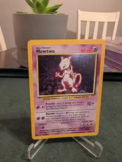 Mewtwo - 10/102 - Pokemon Base Set Unlimited Holo Rare Card WOTC MP - Image 1