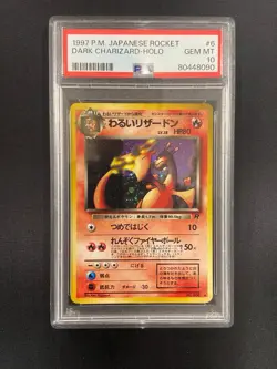 Pokemon Cards: Japanese Team Rocket Rare Holo: Dark Charizard 6 PSA 10 - Image 1