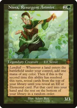[MTG] Nissa, Resurgent Animist (Retro Frame) (72) (MAT) NM - Image 1