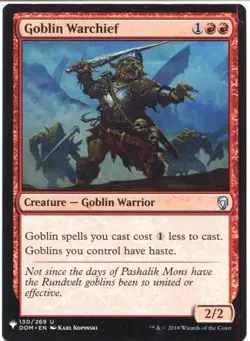mtg magic Goblin Warchief ENGLISH Chef de guerre gobelin mystery booster MB list - Image 1