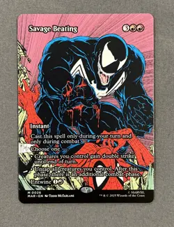 Spider-man Magic The Gathering Savage Beating (Borderless) M0026 - Image 1