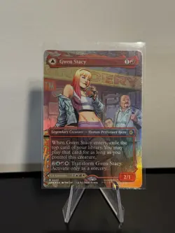 FOIL MTG Gwen Stacy / Ghost Spider M 0202 Magic Spider-Man BORDERLESS - Image 1