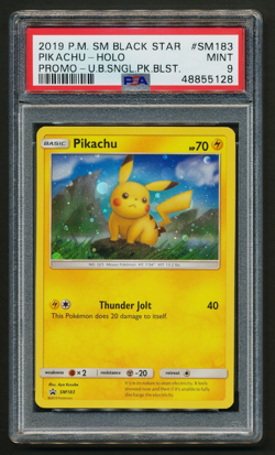 Pikachu SM183 Black Star Promo Pokemon 2019 Unbroken Bonds Blister Pack PSA 9 - Image 3