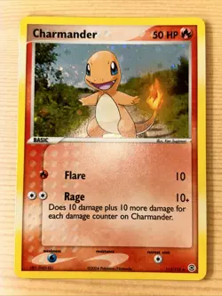 Pokemon Charmander Holo SR Fire Red Leaf Green 113/112 Pokemon TCG 2004 LP - Image 1