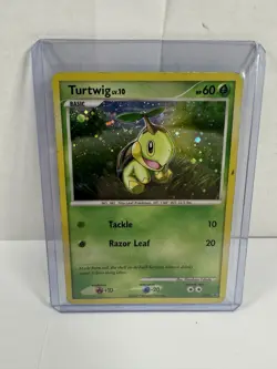 2007 Pokemon Turtwig Diamond & Pearl Promo DP01 Holo *Damaged* - Image 1