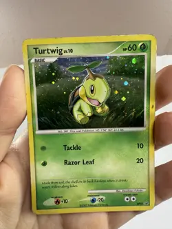 2007 Pokemon Turtwig Diamond & Pearl Promo DP01 Holo *Damaged* - Image 2