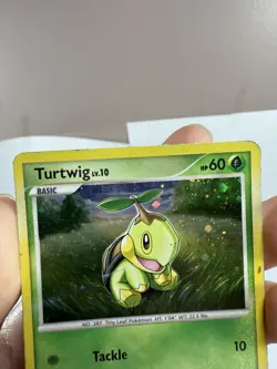 2007 Pokemon Turtwig Diamond & Pearl Promo DP01 Holo *Damaged* - Image 3