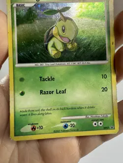 2007 Pokemon Turtwig Diamond & Pearl Promo DP01 Holo *Damaged* - Image 4