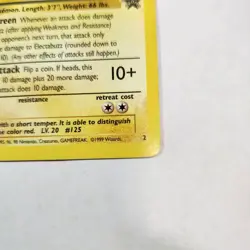 Electabuzz #2 Black Star Promo - Movie Promo - WotC - Pokemon TCG - HP/Damaged - Image 3