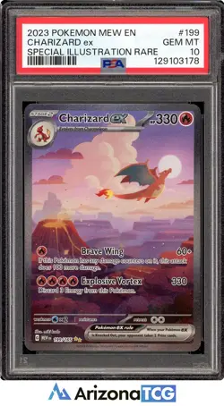 2023 Pokemon EN-Mew 151 Charizard EX 199/165 SIR GEM MINT PSA 10 - Image 1