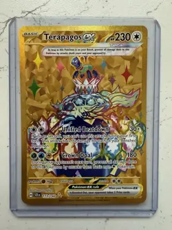 Terapagos ex 173/142 Pokemon Scarlet & Violet Stellar Crown Gold Hyper Rare - Image 1