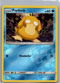Psyduck 11/68 Reverse Holo Hidden Fates - Pokemon Card - NM - Image 1