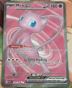 Pokemon Mew EX TCG Full Art Ultra Rare Holo Card 193/165 Scarlet & Violet 151 - Image 1