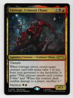 MTG Spider-Man Carnage, Crimson Chaos Play Promo Magic The Gathering P0003 - Image 1