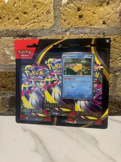 Pokemon TCG Mega Evolution presale Psyduck 3 Pack Blister sealed - Image 2