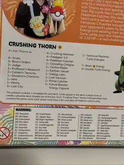 Pokemon 2024 World Championship Deck Crushing Thorn Iron Thorns Ex New Sealed - Image 5