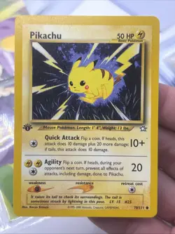 Pokemon TCG Pikachu 70/111 1st Edition Neo Genesis Common LP - Image 1