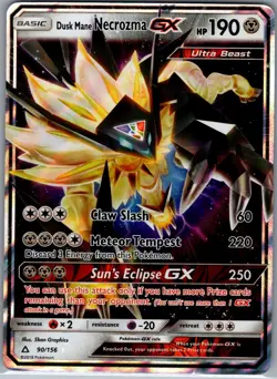 Dusk Mane Necrozma GX 90/156 - Pokemon SM: Ultra Prism - Ultra Rare (NM) - Image 1