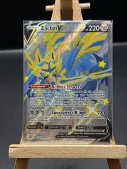 Zacian V SHINY FULL ART Pokemon Karte Deutsch SWSH292 Black Star Promo - Image 1