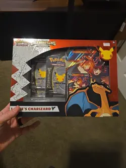 Pokemon TCG: Celebrations Collection Box Lance's Charizard V New Sealed Pikachu - Image 1