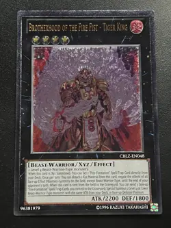 Brotherhood of the Fire Fist - Tiger King CBLZ-EN048 Ultimate Near Mint Yugioh - Image 1