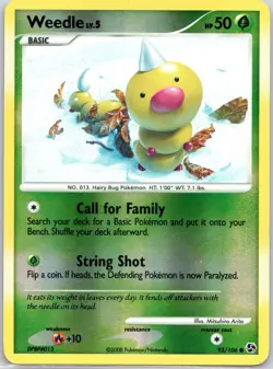 Pokemon Card - Weedle Great Encounters 93/106 Reverse Holo - Image 1