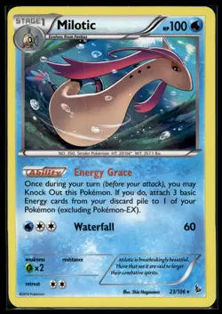 2014 Pokemon Milotic Holo Card 23/106 Flashfire Rare - Image 1