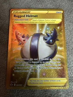 Rugged Helmet 228/198 Chilling Reign Gold Secret Rare Pokemon Card - Image 1