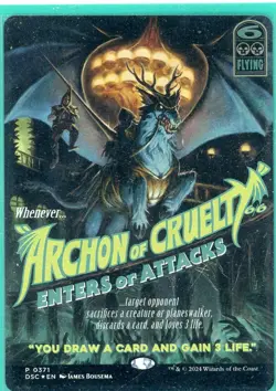 FOIL ARCHON OF CRUELTY (BORDERLESS) Duskmourn: House Of Horror: Commander MTG - Image 1