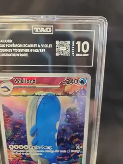 Pokemon 2025 Wailord 162/159 IR Scarlet & Violet - Journey Together TAG 10 - Image 4