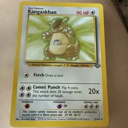 Pokemon TCG Kangaskhan Jungle Set Non Holo Rare 21/64 - Image 1