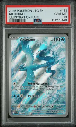 2025 POKEMON JTG EN-JOURNEY TOGETHER ILLUSTRATION RARE #161 ARTICUNO PSA 10 - Image 1