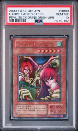 PSA10 Yugioh Japanese Harpie Lady Sisters Revl Black Dmns Dragon - Image 1