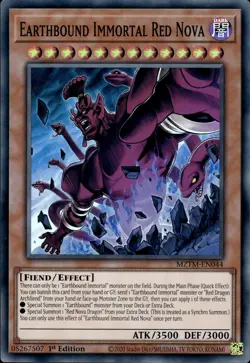 Earthbound Immortal Red Nova - Super Rare 1st Edition MZTM-EN044 - NM - YuGiOh - Image 1