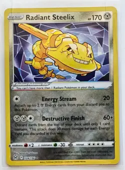 Radiant Steelix 124/196 Lost Origin Sword & Shield Pokemon Rare Card Fresh - Image 1