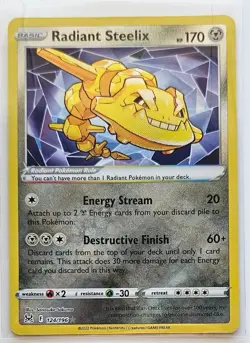 Radiant Steelix 124/196 Lost Origin Sword & Shield Pokemon Rare Card Fresh - Image 2