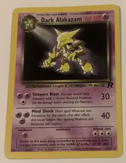 Dark Alakazam 18/82 Non-Holo 1999-2000 Team Rocket Pokemon Rare - Image 1