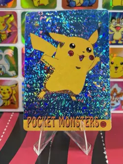 Pokemon Pikachu Anime Pocket Monsters Vintage Vending Machine Holo sticker - Image 1