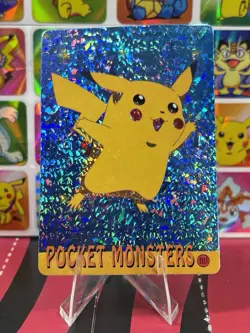 Pokemon Pikachu Anime Pocket Monsters Vintage Vending Machine Holo sticker - Image 2