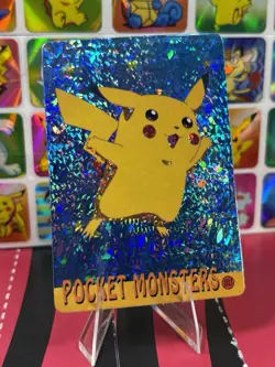 Pokemon Pikachu Anime Pocket Monsters Vintage Vending Machine Holo sticker - Image 3