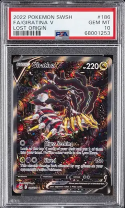 2022 POKEMON SWORD & SHIELD LOST ORIGIN #186 FULL ART/GIRATINA V PSA 10 - Image 1