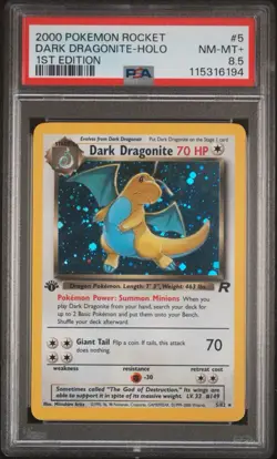 2000 POKEMON ROCKET DARK DRAGONITE HOLO 1ST EDITION PSA 8.5 low pop - Image 1