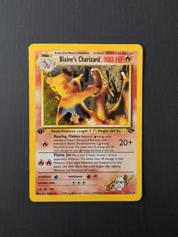 Blaine's Charizard 2/132 Gym Challenge 1st Edition Holo Vintage Pokemon - Image 1