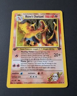 Blaine's Charizard 2/132 Gym Challenge 1st Edition Holo Vintage Pokemon - Image 2