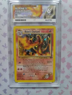 2000 POKEMON GYM CHALLENGE HOLO-CORRECTED SYMBOL #2 BLAINE'S CHARIZARD ACE 6 - Image 1
