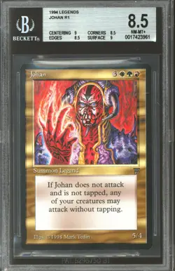 Magic MTG Legends Johan BGS 8.5 (9, 8.5, 8.5, 9) NEAR MINT NM - Image 1