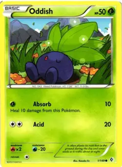 2016 POKEMON TCG COMMON BASE CARD BOUNDARIES CROSSED ODDISH 1/149 - Image 1
