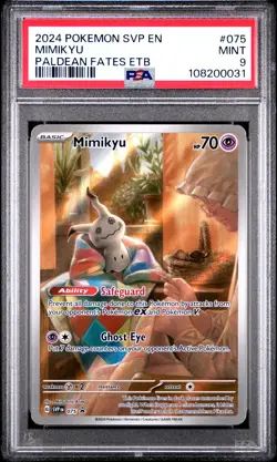 2024 POKEMON SVP EN-SV BLACK STAR PROMO #075 MIMIKYU PSA 9 - Image 1