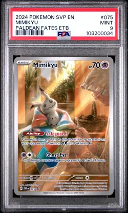 2024 POKEMON SVP EN-SV BLACK STAR PROMO #075 MIMIKYU PSA 9 - Image 1
