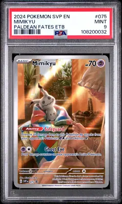 2024 POKEMON SVP EN-SV BLACK STAR PROMO #075 MIMIKYU PSA 9 - Image 1